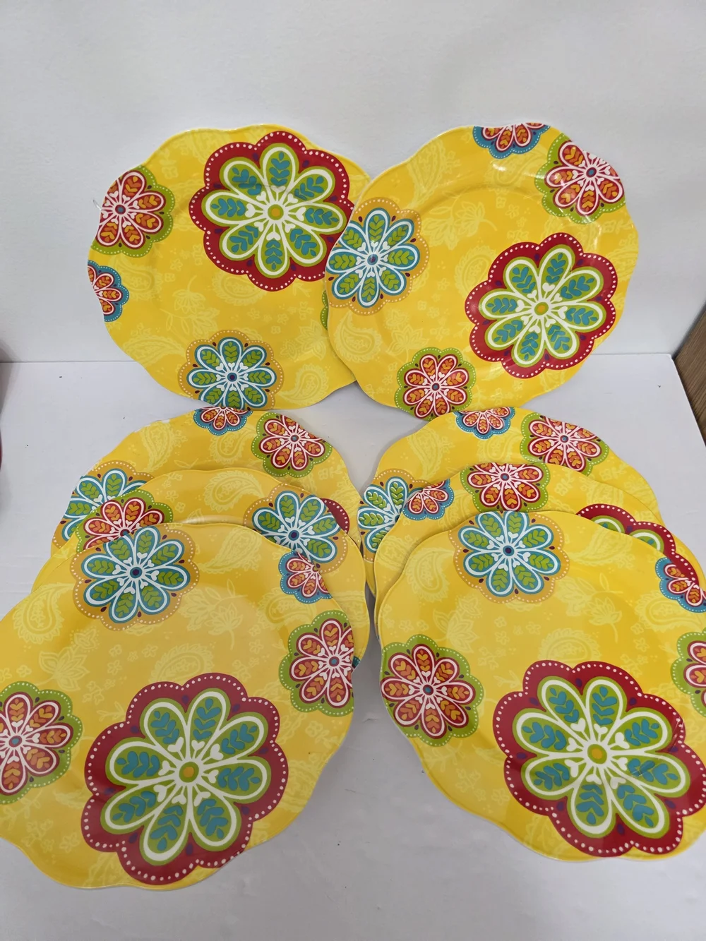 Pier 1 Yellow Melamine Serving Dishes